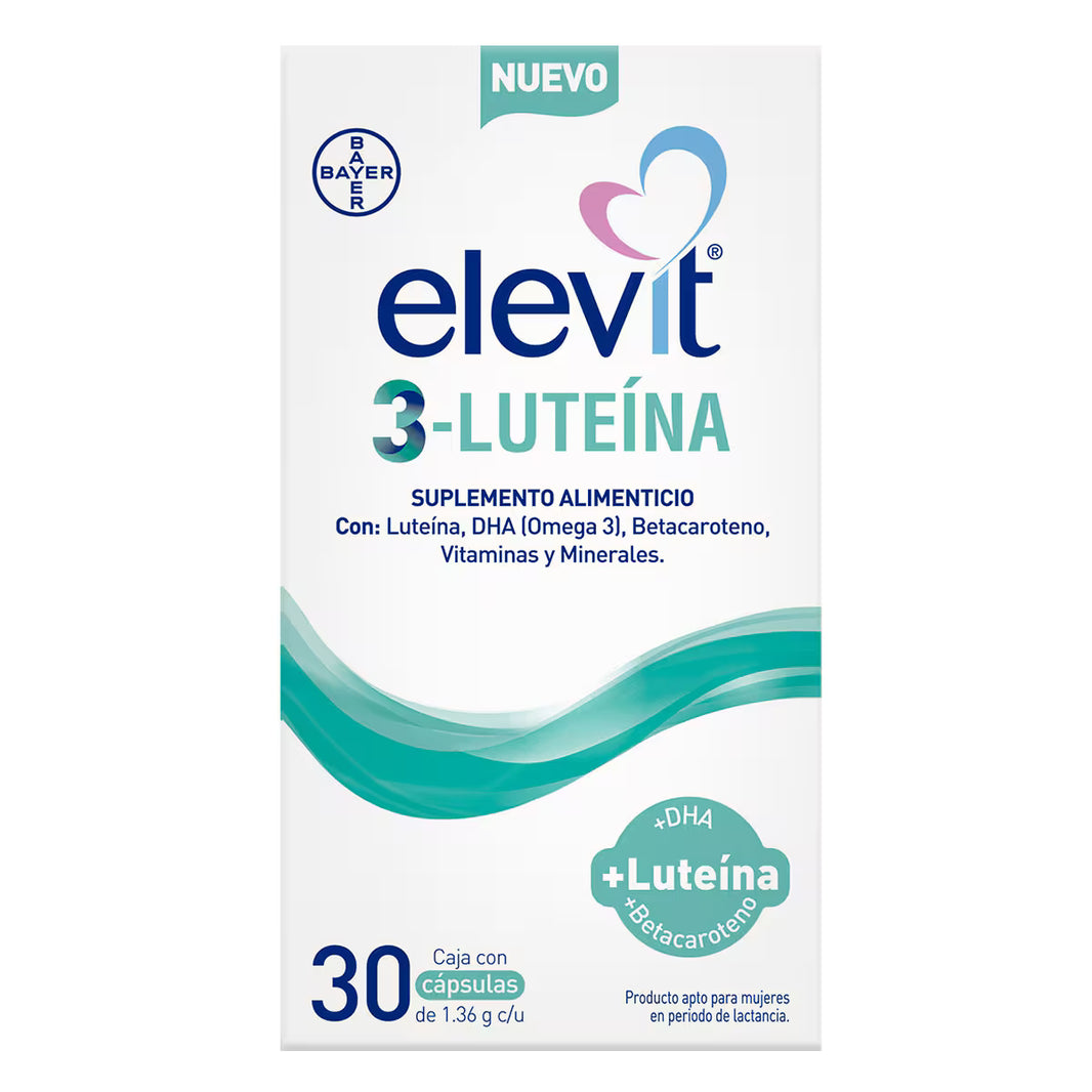 Elevit 3 Luteina 30tab Suplemento Alimenticio