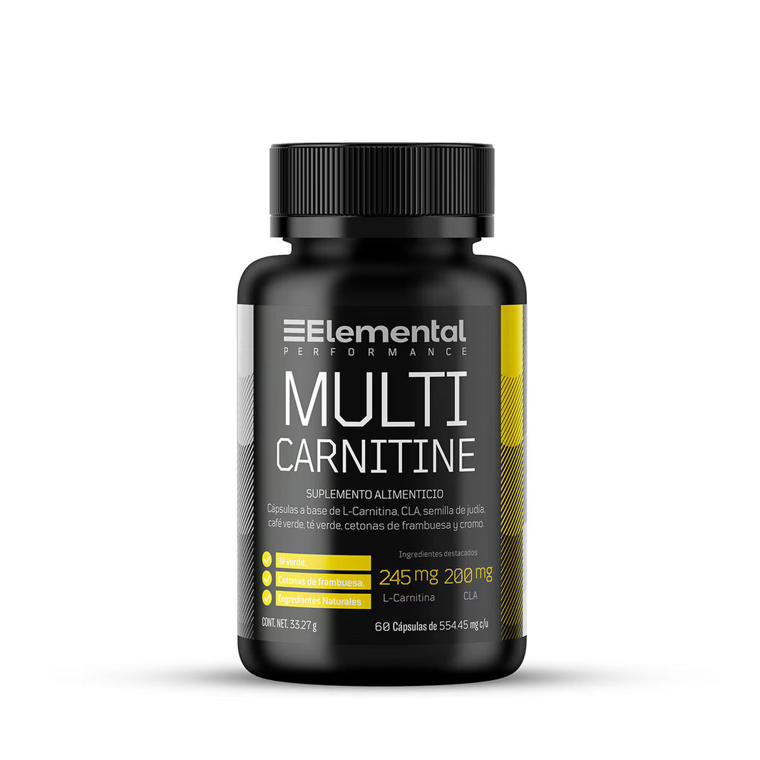 Multi Carnitine Elemental Performance - 2 Frascos 60 Cápsulas - Suplemento alimenticio