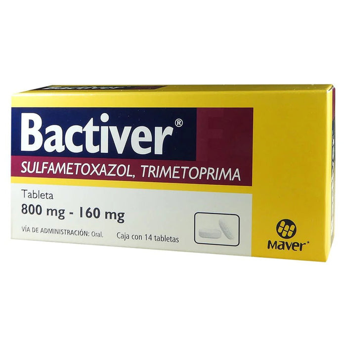 Bactiver (Sulfametoxazol/Trimetoprima) 800/U160mg 14tab - Farmacia Humus - Infectología