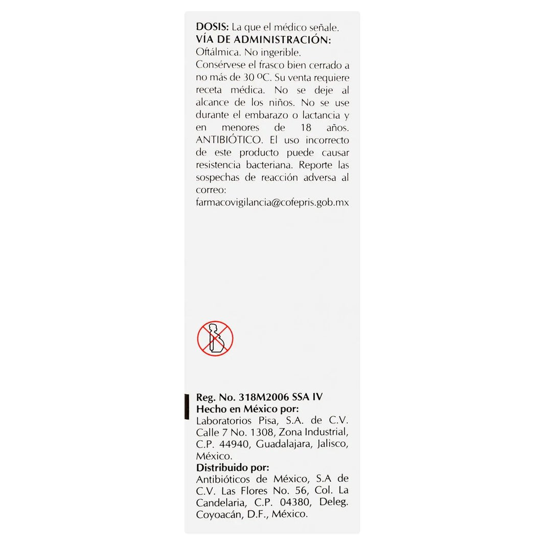 Ciprofloxacino 3mg/ml 5ml (AMSA) - Farmacia Humus - Oftalmología (Ojos)