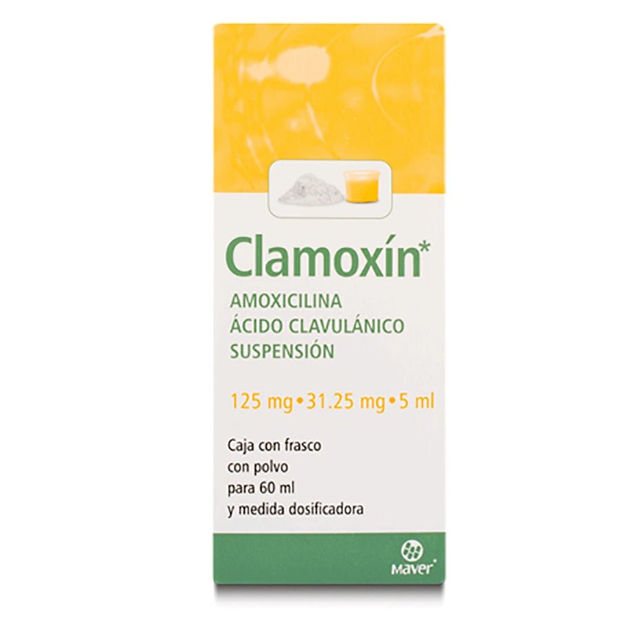 Clamoxín 12H (Amoxicilina/Ác. Clavulánico) 125-31.25mg/5ml 60ml - Farmacia Humus - Infectología