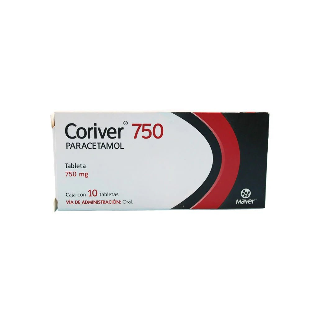 Coriver (Paracetamol) 750mg 10tab - Farmacia Humus - Dolor y Fiebre