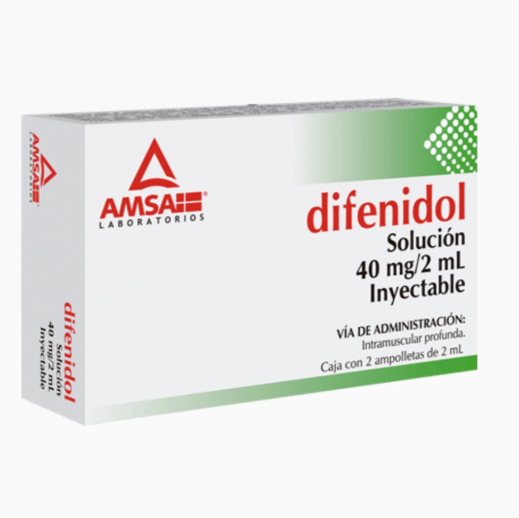 Difenidol 40mg/2ml 2amp (AMSA) - Farmacia Humus - Otorrinología (Oídos, Nariz y Garganta)