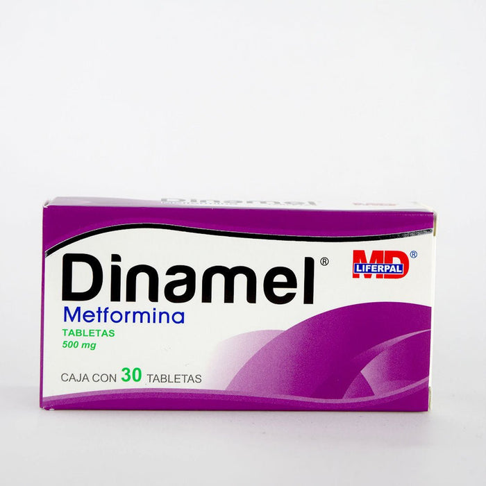 Dinamel (Metformina) 500mg 30tab - Farmacia Humus - Endocrinología (Diabetes)