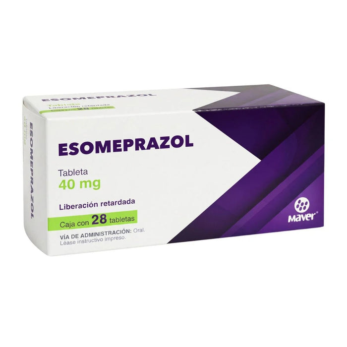 Esomeprazol 40mg 28tab (Maver) - Farmacia Humus - Gastroenterología (Estomacal)