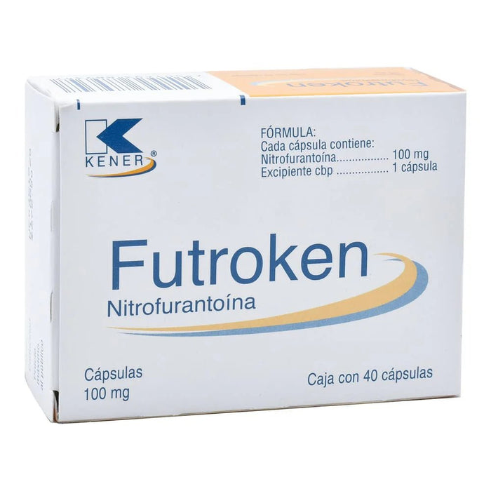Futroken (Nitrofurantoína) 100mg 40cap - Farmacia Humus - Infectología