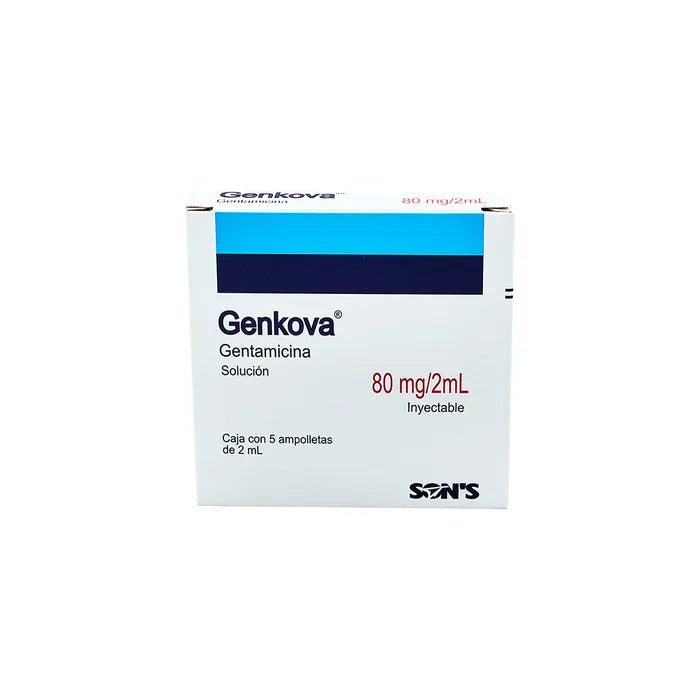 Genkova (Gentamicina) 80mg/2ml 5amp - Farmacia Humus - Infectología