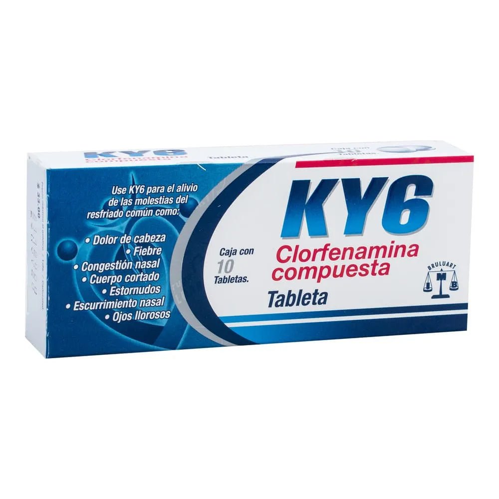KY6 (Clorfenamina compuesta) 500mg 10tab - Farmacia Humus - Respiratorio