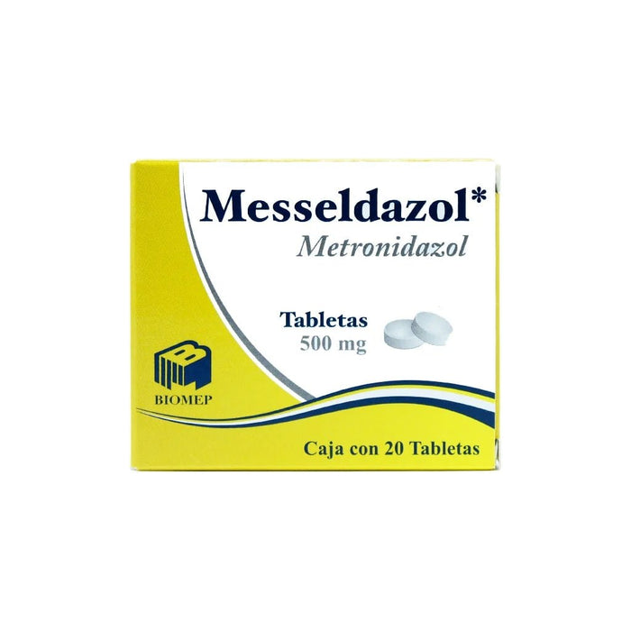 Messeldazol (Metronidazol) 500mg 20tab - Farmacia Humus - Gastroenterología (Estomacal)