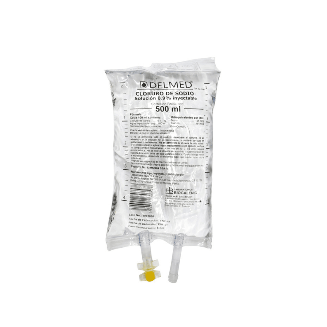 Solucion Cloruro de Sodio Delmed 500ml - Farmacia Humus - Botiquín