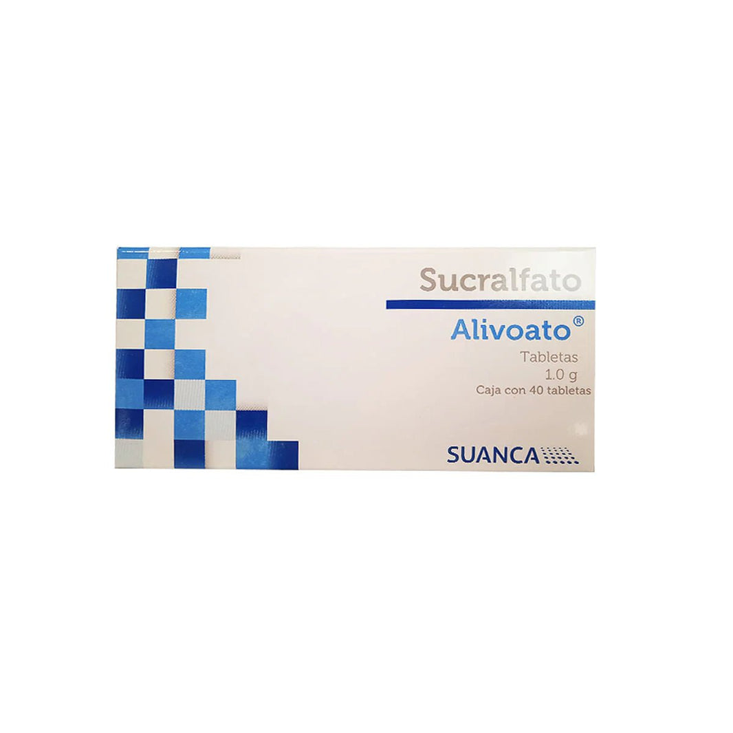 Sucralfato 1g 40tab / Alivioato (Suanca) - Farmacia Humus - Gastroenterología (Estomacal)