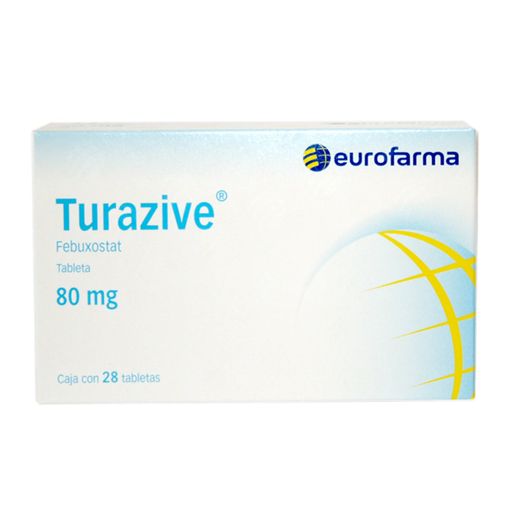 Turazive (Febuxostat) 80mg 28tab - Farmacia Humus - Reumatología