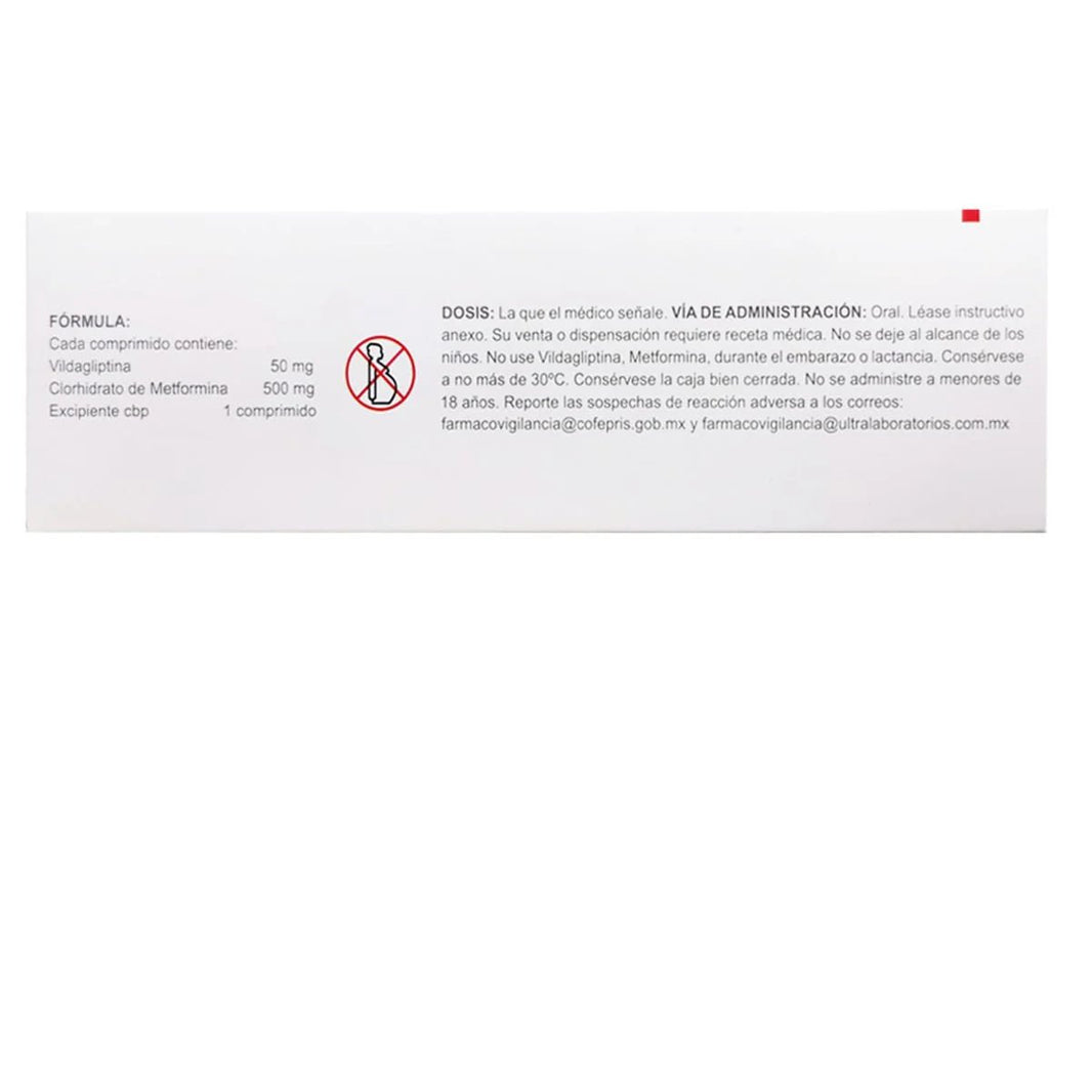 Vildagliptina/Metformina 50-500mg 60comp (Avivia) - Farmacia Humus - Endocrinología (Diabetes)