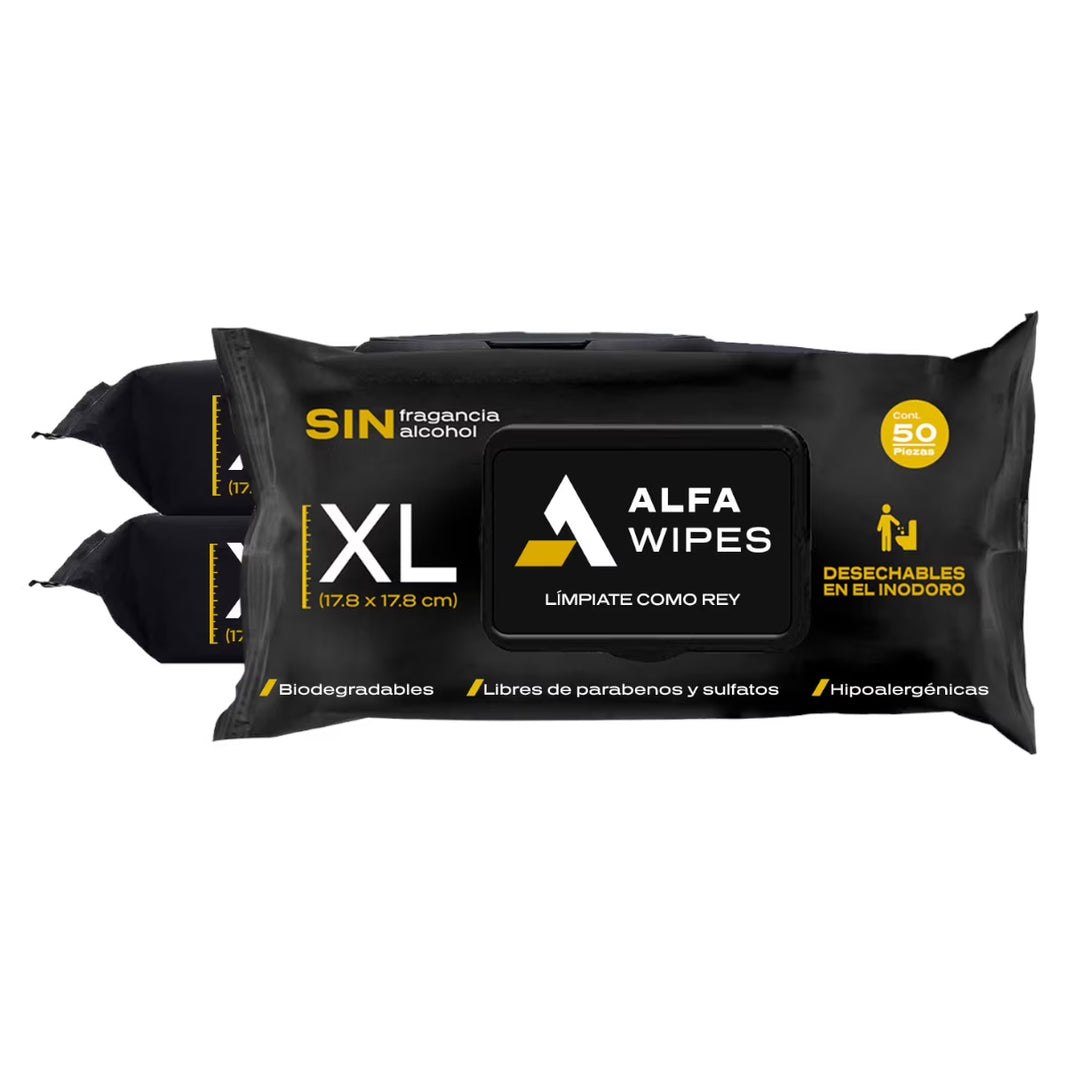 AlfaWipes Toallas Humedas Desechables 50pz