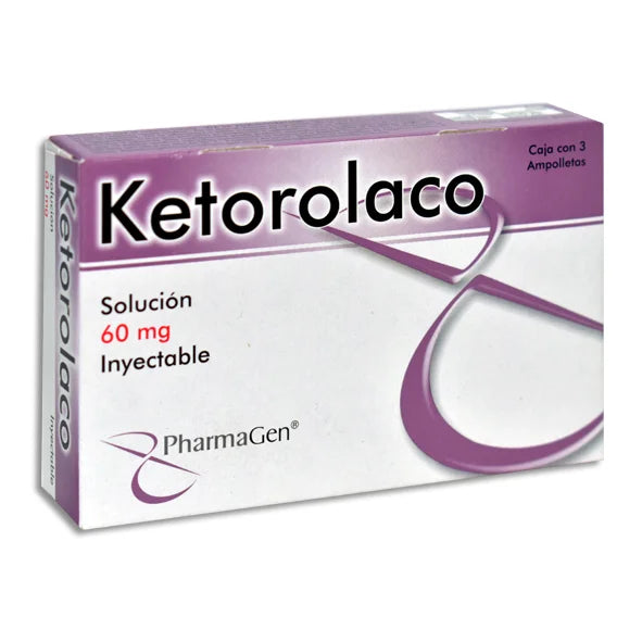 KETOROLACO Sol. Iny. c/3 AMPTAS. 60 MG/2 ML. (Pharmagen)