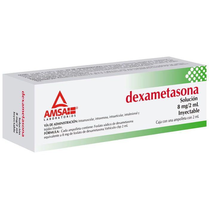 Dexametasona Inyectable 8mg/2ml 1amp (AMSA)