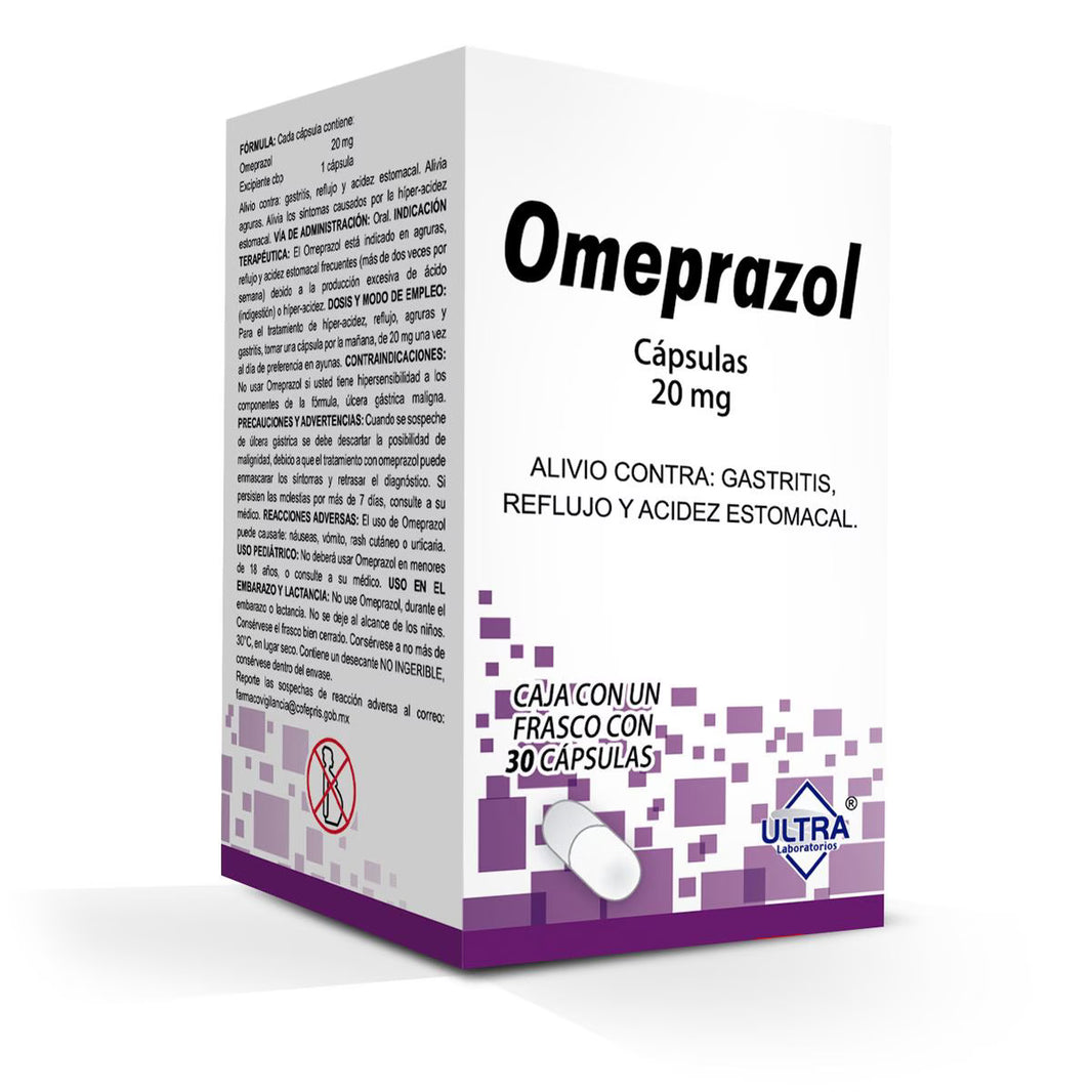 Omeprazol 20mg 30cap (Ultra)