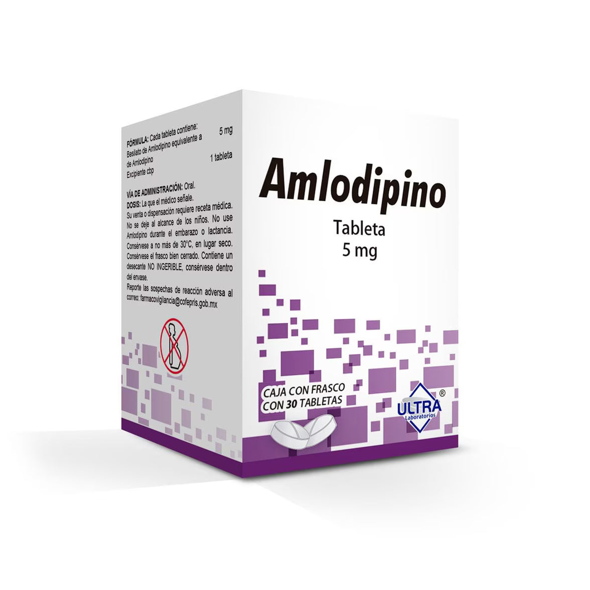 Amlodipino 5mg 30tab (Ultra)