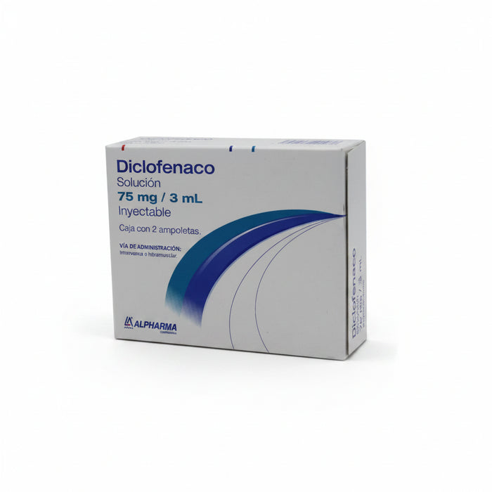 DICLOFENACO (Alpharma) Sol. Iny. c/2 AMPTAS. 75 MG/3 ML.