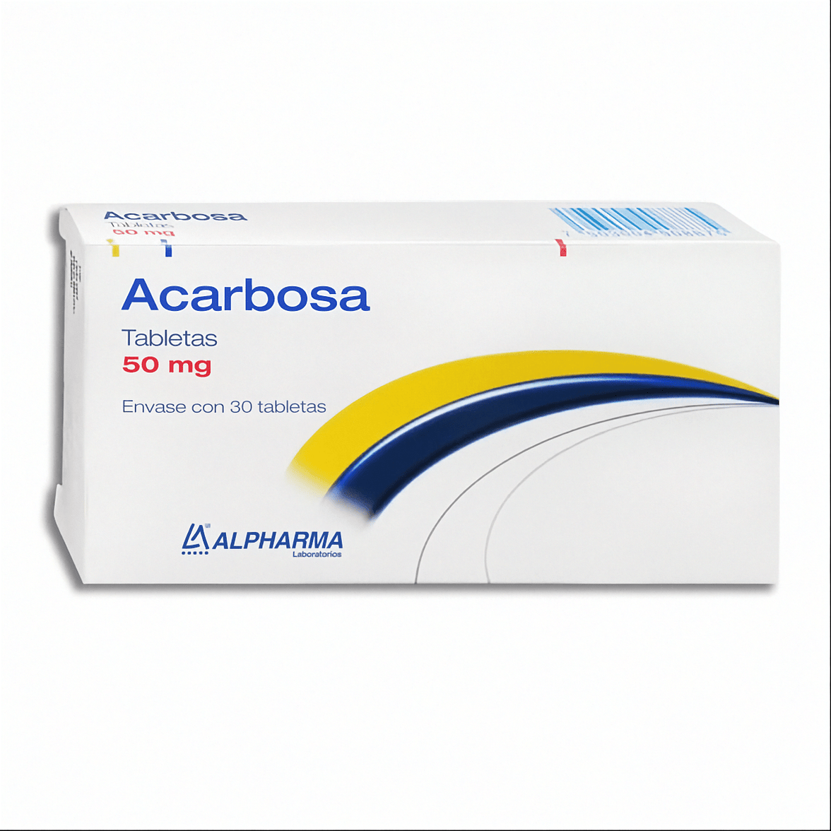 Acarbosa 50mg 30tab (Alpharma) - Farmacia Humus - Endocrinología (Diabetes)