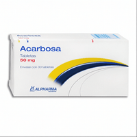 Acarbosa 50mg 30tab (Alpharma) - Farmacia Humus - Endocrinología (Diabetes)
