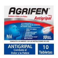 Agrifen (Paracetamol/Fenilefrina/Clorfenamina) 500mg 10tab - Farmacia Humus - Respiratorio
