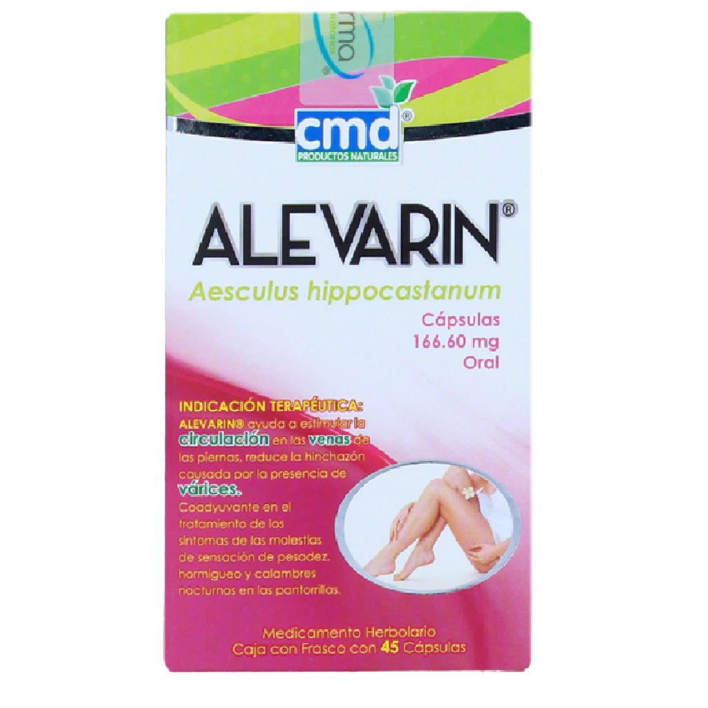 Alevarin (Aesculus Hipocastanum/Castaña de Indias) 166mg 45cap - Farmacia Humus - Angiología (Várices)