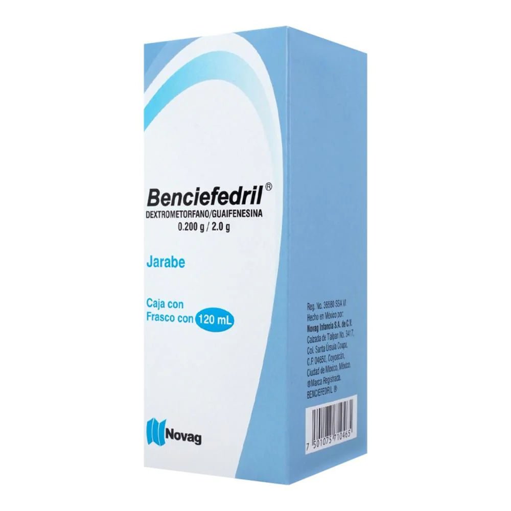 Benciefedril (Dextrometorfano/Guaifenesina) 0,2-2g 120ml - Farmacia Humus - Respiratorio