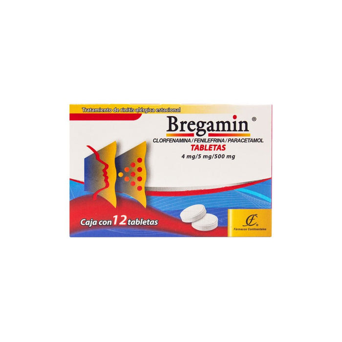 Bregamin (Clorfenamina/Fenilefrina/Paracetamol) 4-5-500mg 12tab - Farmacia Humus - Respiratorio