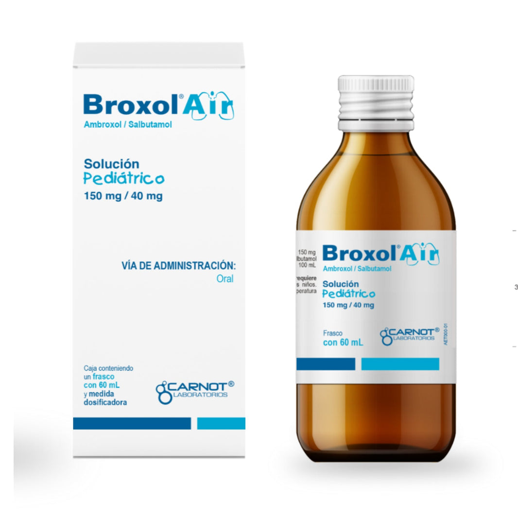 BroxolAir (Ambroxol/Salbutamol) 150-40mg/100ml 60ml - Farmacia Humus - Respiratorio