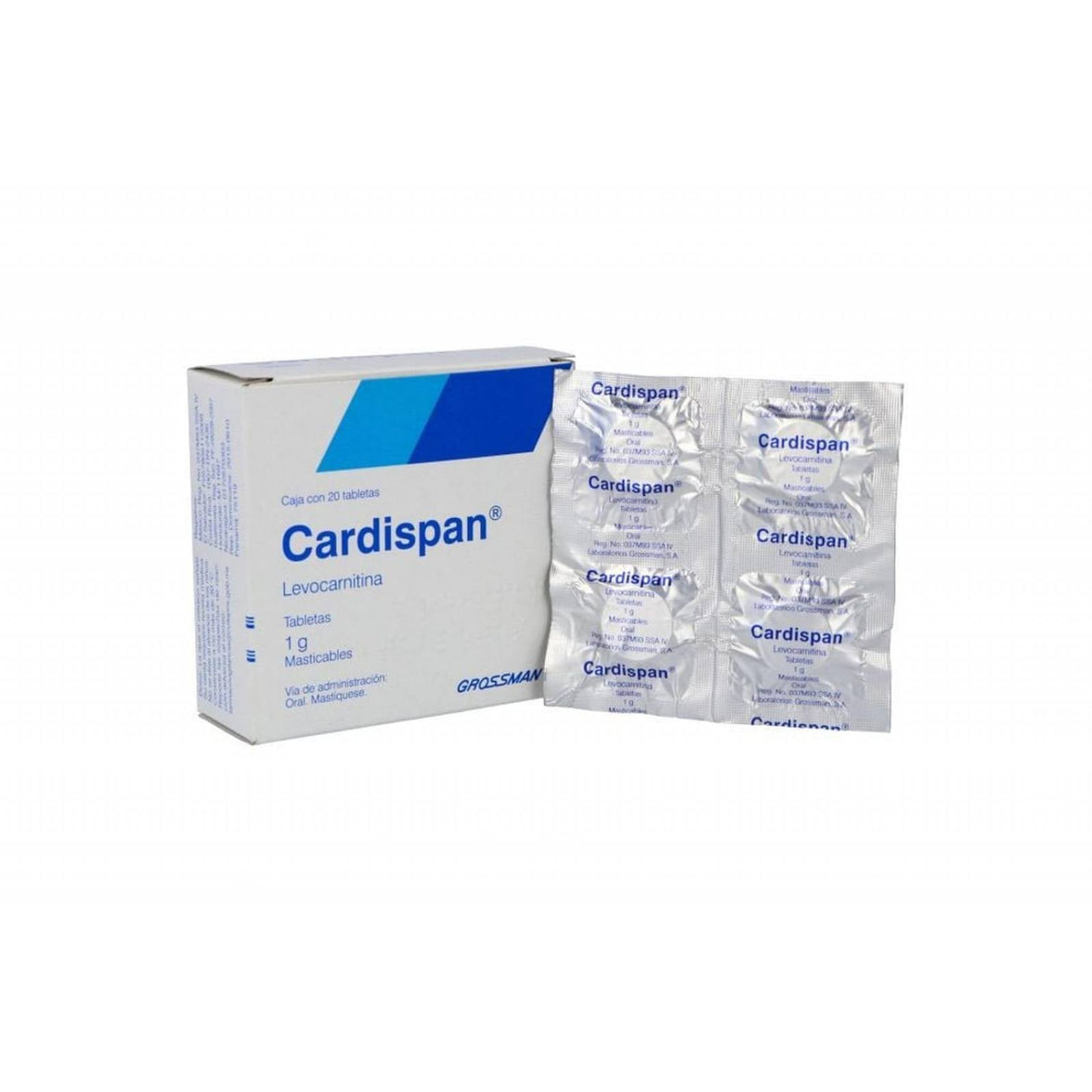 Cardispan (Levocarnitina) 1g Tableta masticable - Farmacia Humus - Cardiología (Corazón)