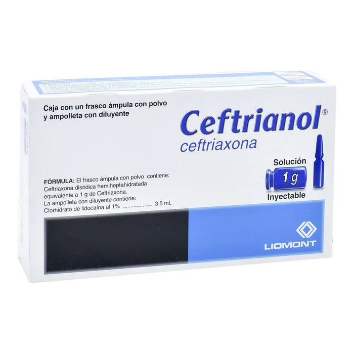 Ceftrianol (Ceftriaxona) Inyectable 1g 1amp - Farmacia Humus - Infectología