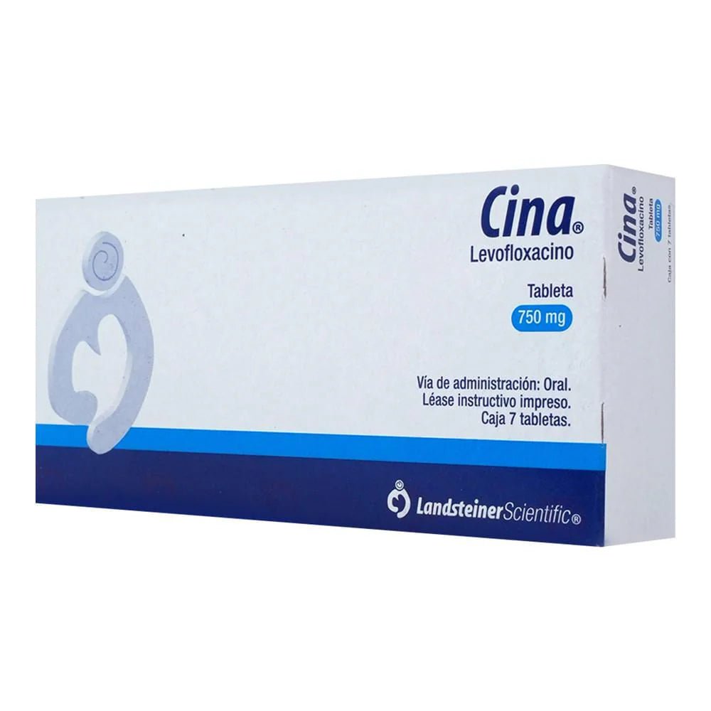 Cina (Levofloxacino) 750mg 7tab - Farmacia Humus - Infectología