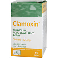 Clamoxín 12H (Amoxicilina/Ác. Clavulánico) 500-125mg 10tab - Farmacia Humus - Infectología