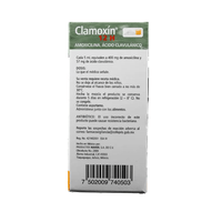 Clamoxín 12H Junior (Amoxicilina/Ác. Clavulánico) 400-57mg/5ml 50ml - Farmacia Humus - Infectología