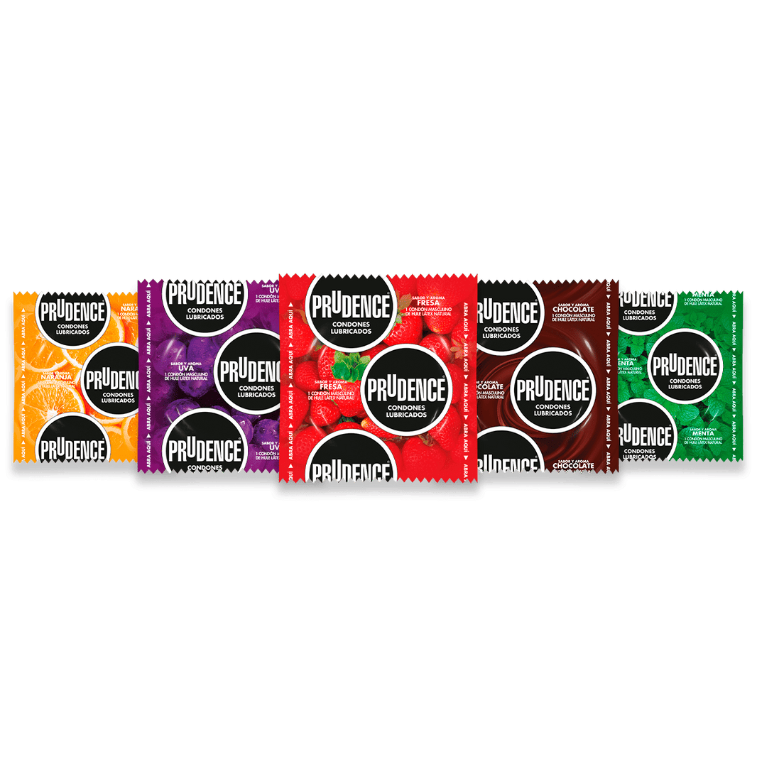 Condon Prudence Lubricados Sabor Y Aroma Mix 1pz - Farmacia Humus - Bienestar Sexual