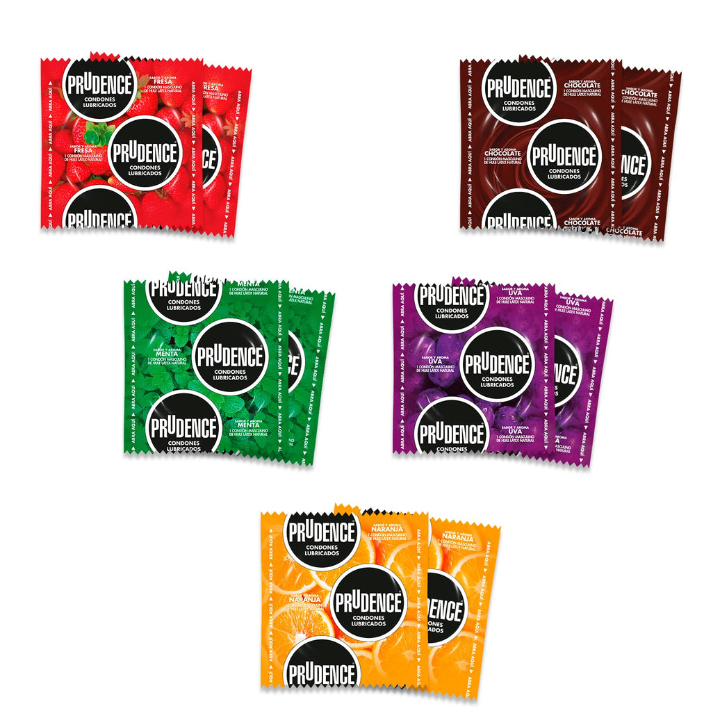 Condon Prudence Lubricados Sabor Y Aroma Mix 1pz - Farmacia Humus - Bienestar Sexual