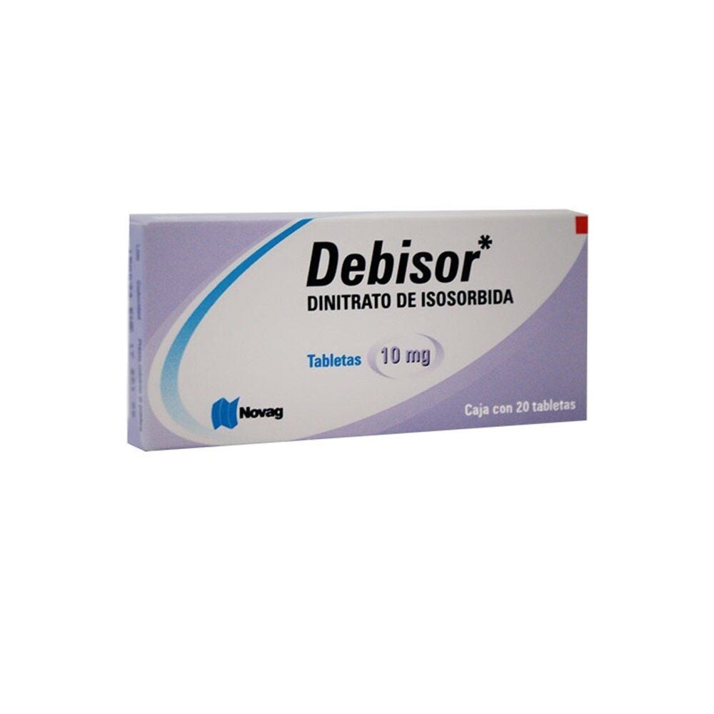 Debisor (Dinitrato de Isosorbida) 10mg 20tab - Farmacia Humus - Cardiología (Corazón)