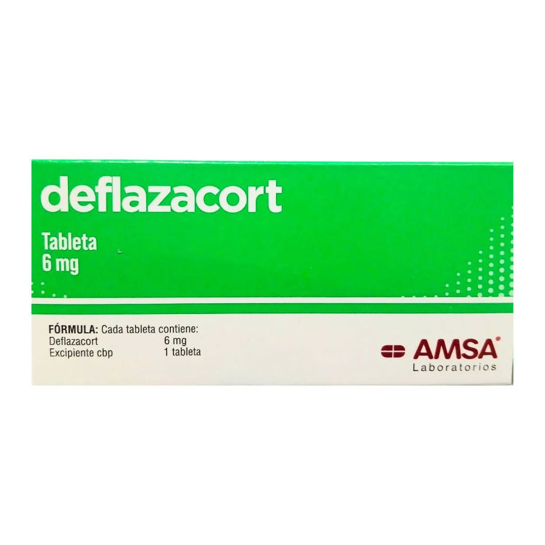 Deflazacort 6mg 20tab (AMSA) - Farmacia Humus - Dolor y Fiebre