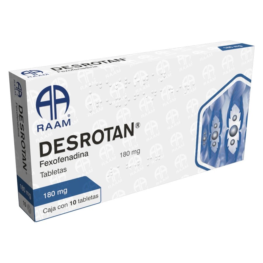Desrotan (Fexofenadina) 180mg 10tab - Farmacia Humus - Alergología (Alergias)
