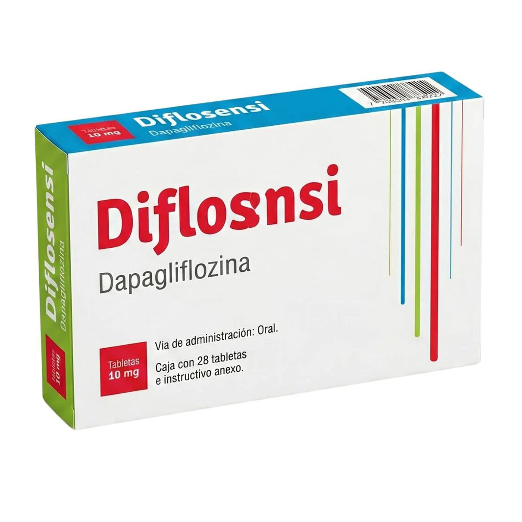 Diflosensi (Dapagliflozina) 10mg 28tab - Farmacia Humus - Endocrinología (Diabetes)