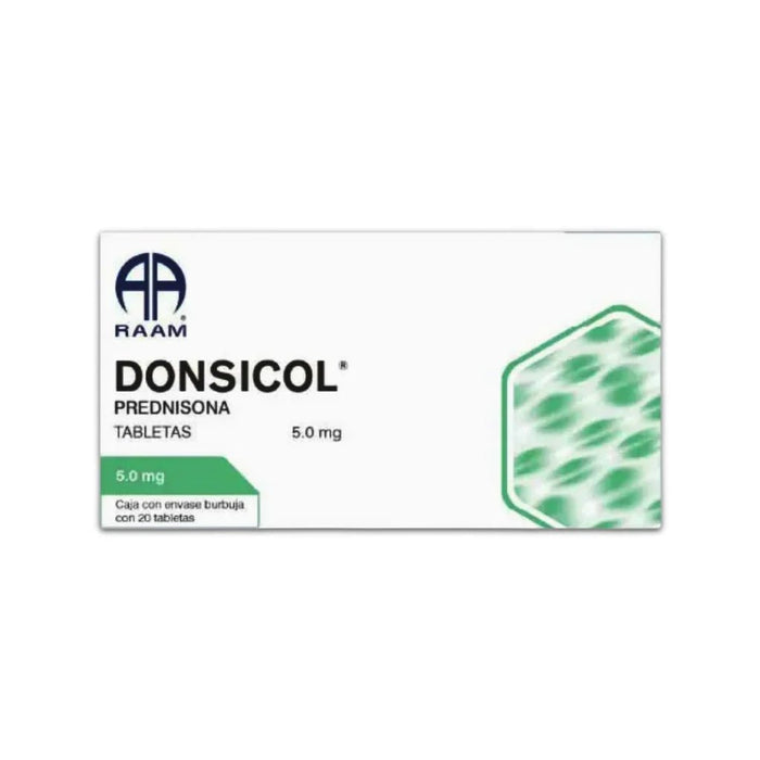 Donsicol (Prednisona) 5mg 20tab - Farmacia Humus - Endocrinología (Diabetes)