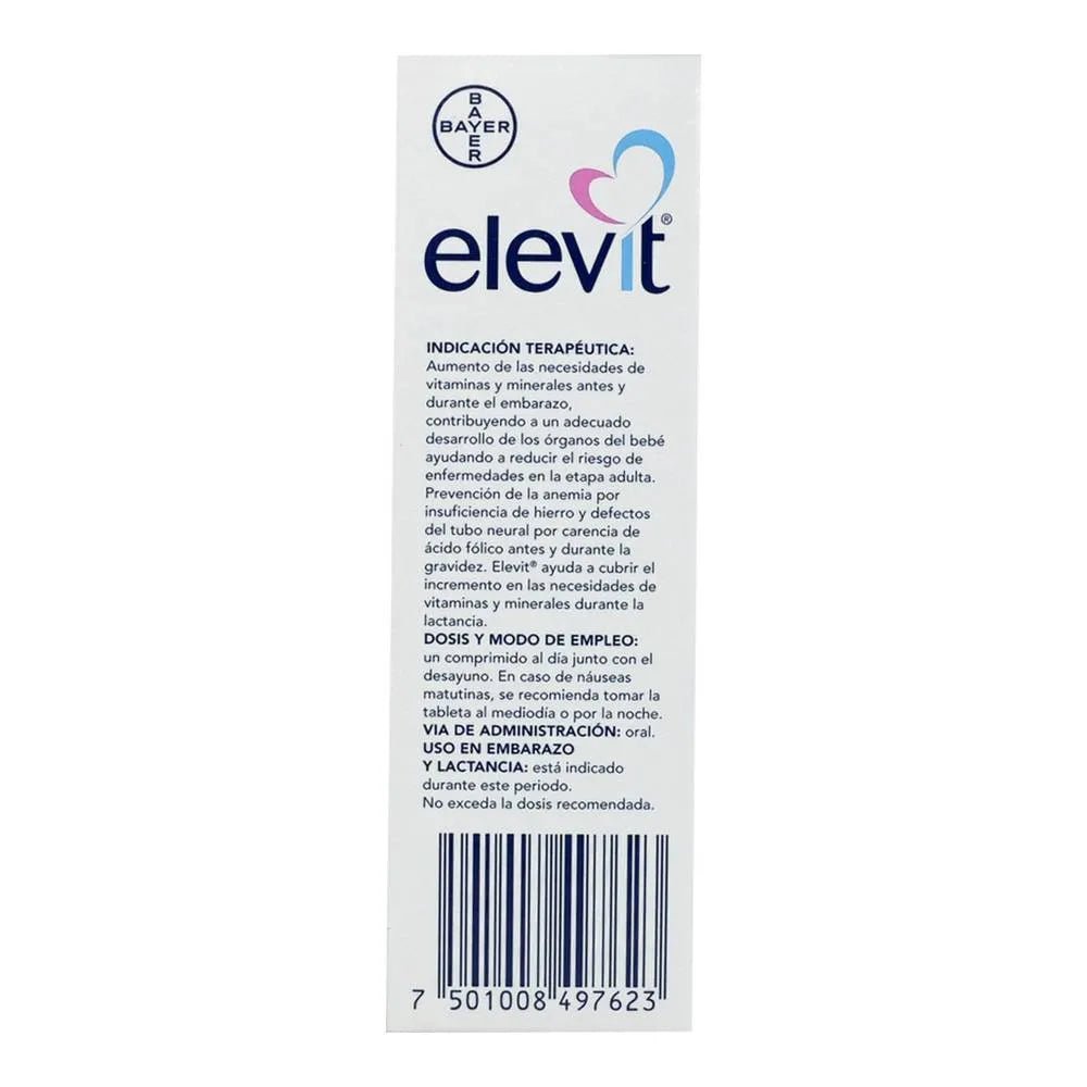 Elevit Multivitamínico para el Embarazo Comprimido 1 30tab - Farmacia Humus - Vitaminas y Suplementos