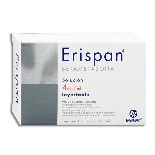 Erispan (Betametasona) 4mg/ml Inyectable 1amp - Farmacia Humus - Alergología (Alergias)