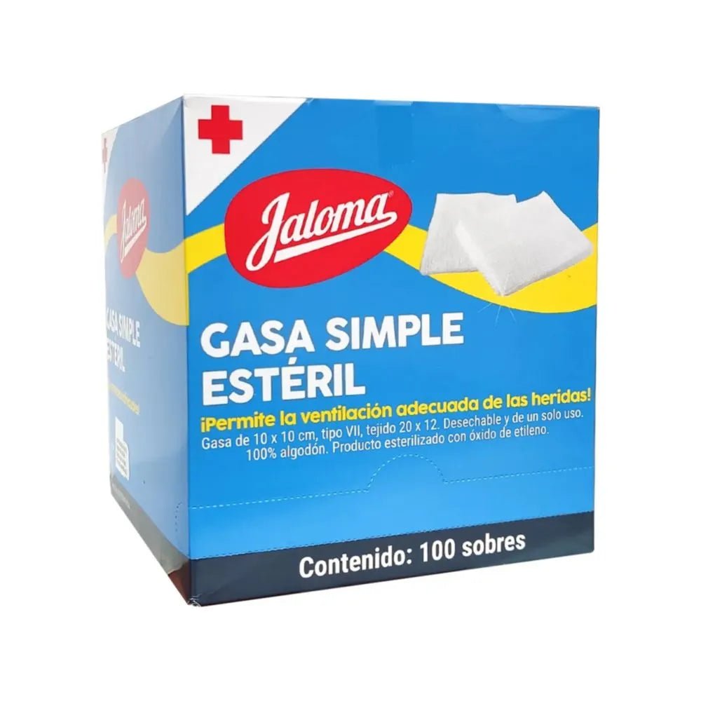 Gasa Esteril 10x10cm (Jaloma) - Farmacia Humus - Botiquín