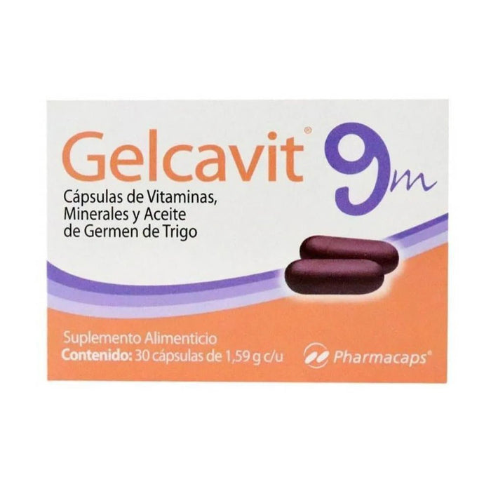 Gelcavit -9M (Aceite de germen de trigo) 1.59g 30tab - Farmacia Humus - Vitaminas y Suplementos