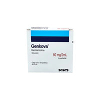 Genkova (Gentamicina) 80mg/2ml 5amp - Farmacia Humus - Infectología