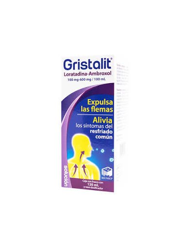 Gristalit (Loratadina/Ambroxol) 100-600mg/100ml 120ml - Farmacia Humus - Respiratorio