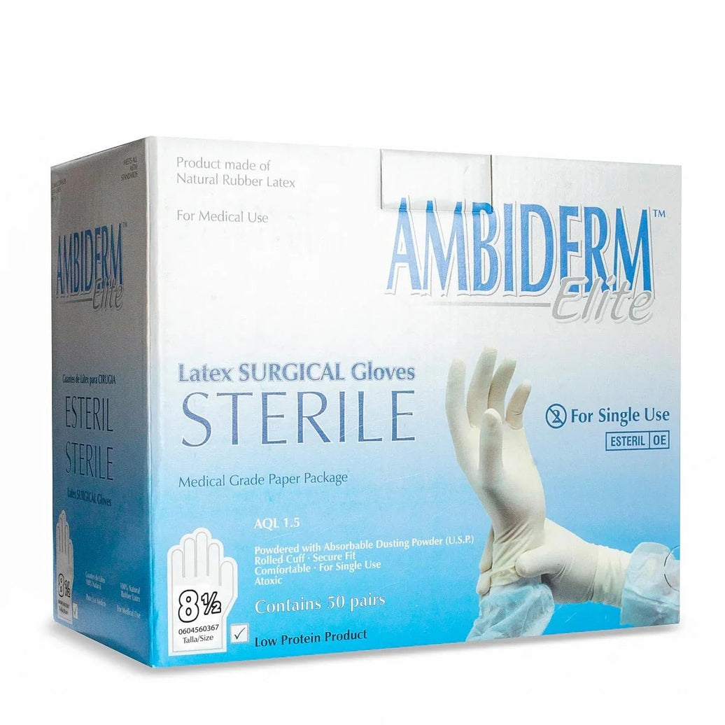 Guantes Latex Quirurgicos No.8 1pz (Ambiderm) - Farmacia Humus - Botiquín