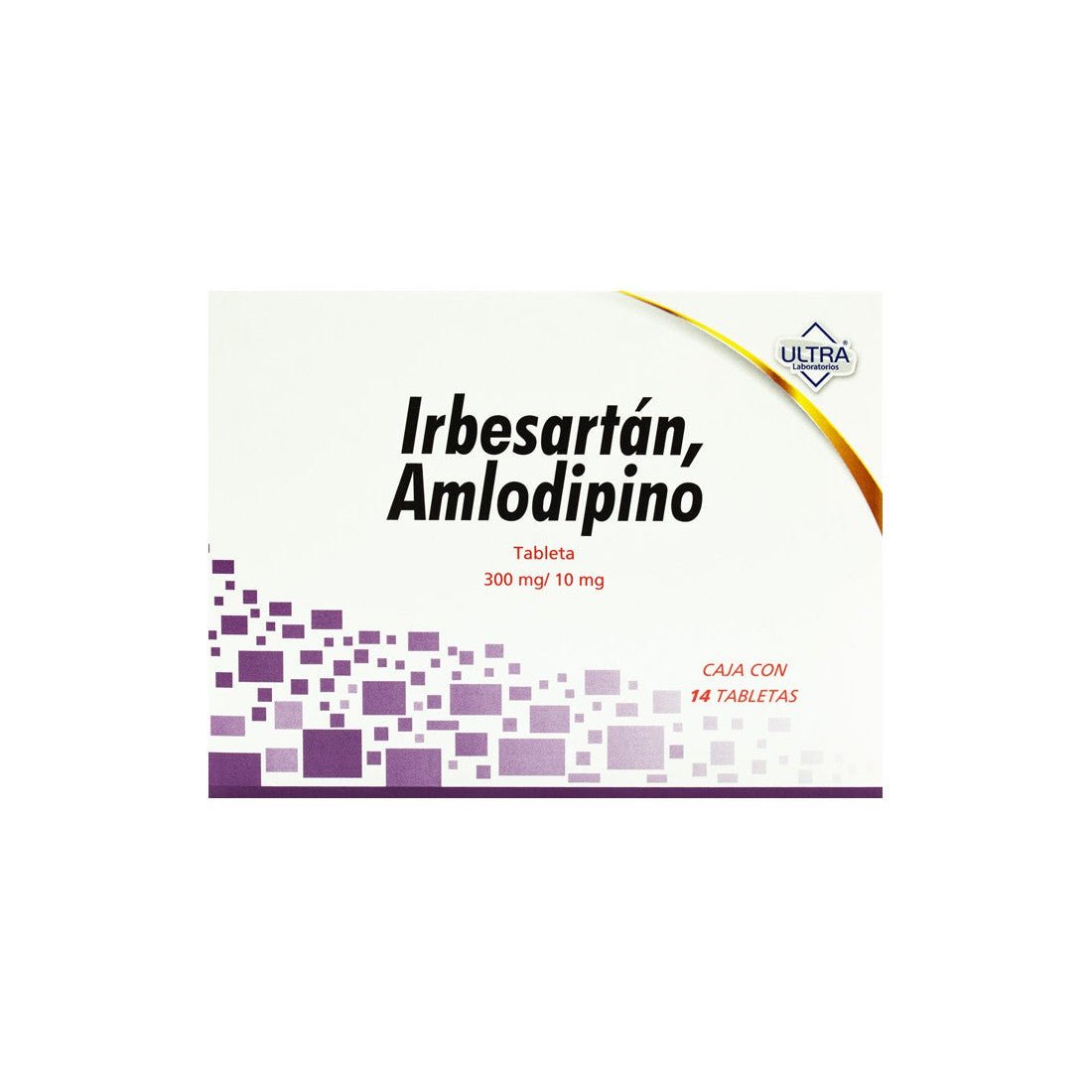 Irbesartan/Amlodipino 300-10mg 14tab (Ultra) - Farmacia Humus - Cardiología (Corazón)